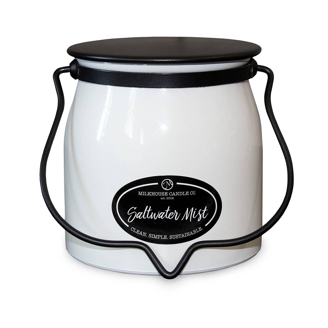 16 oz Butter Jar Candle: Saltwater Mist