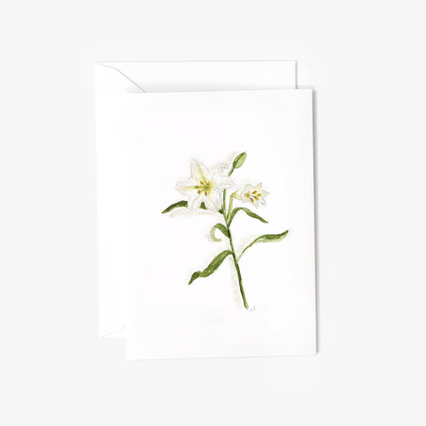 Easter lily mini notecard