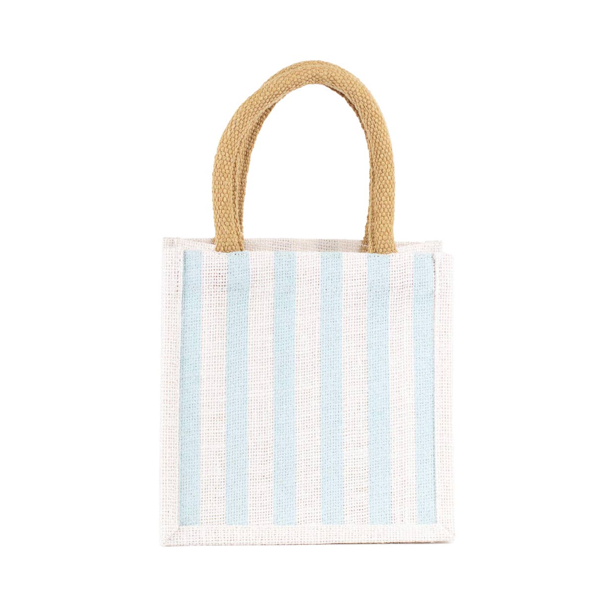 Stripe Petite Gift Tote White/Blue 7x7x5