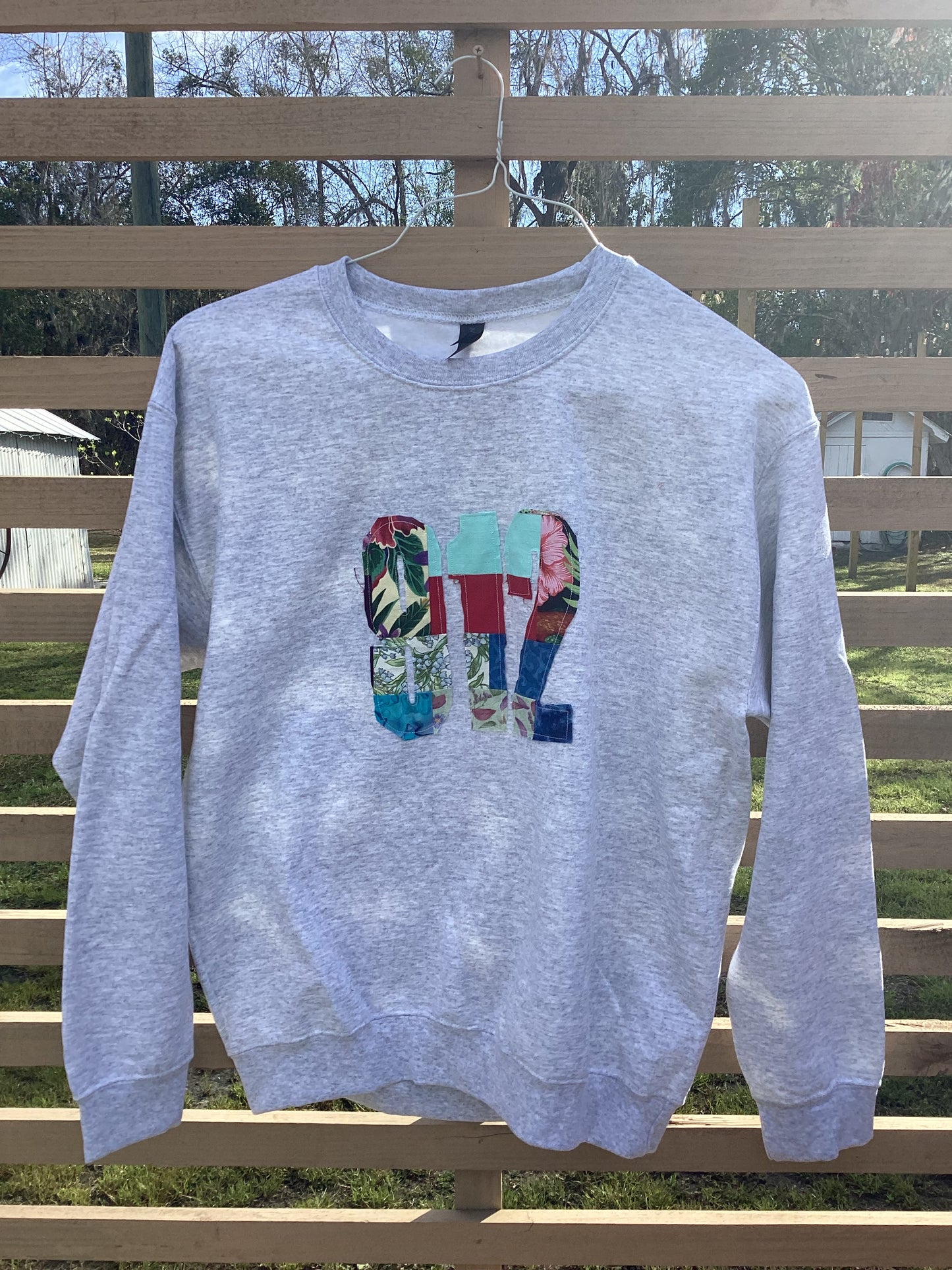 Gray 912 quilted sweatshirt