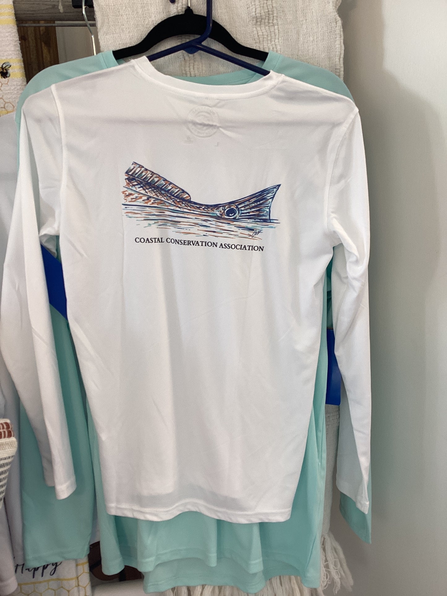 Youth redfish shirt white
