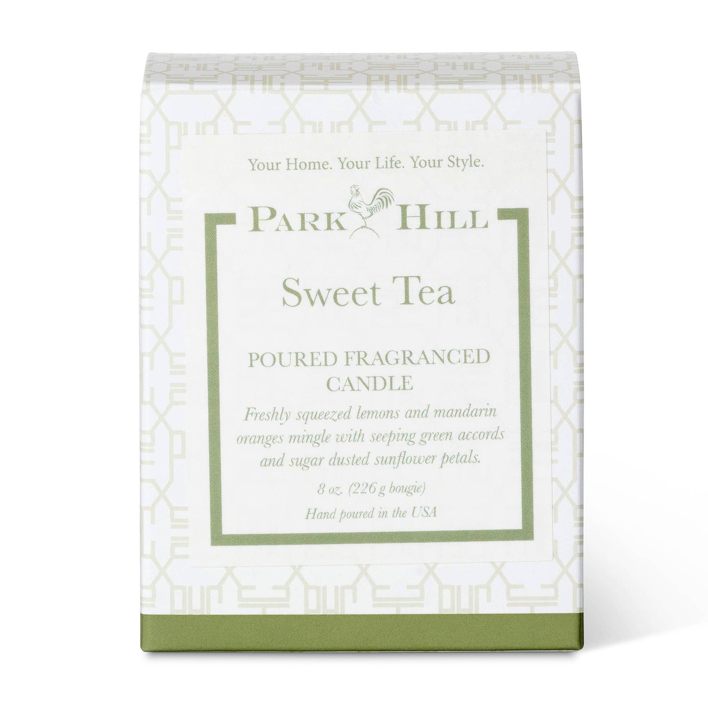 Park Hill Collection Sweet Tea Boxed Poured Glass Candle