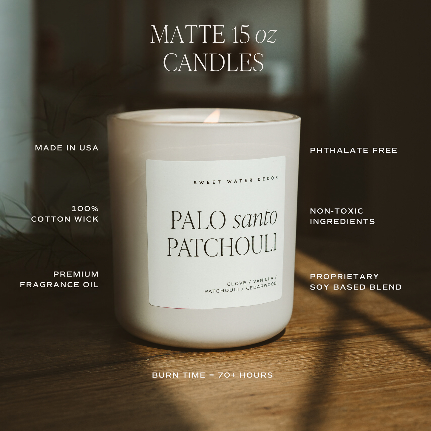 Cozy Season 15 oz Soy Candle, Matte Jar - Fall Home Decor