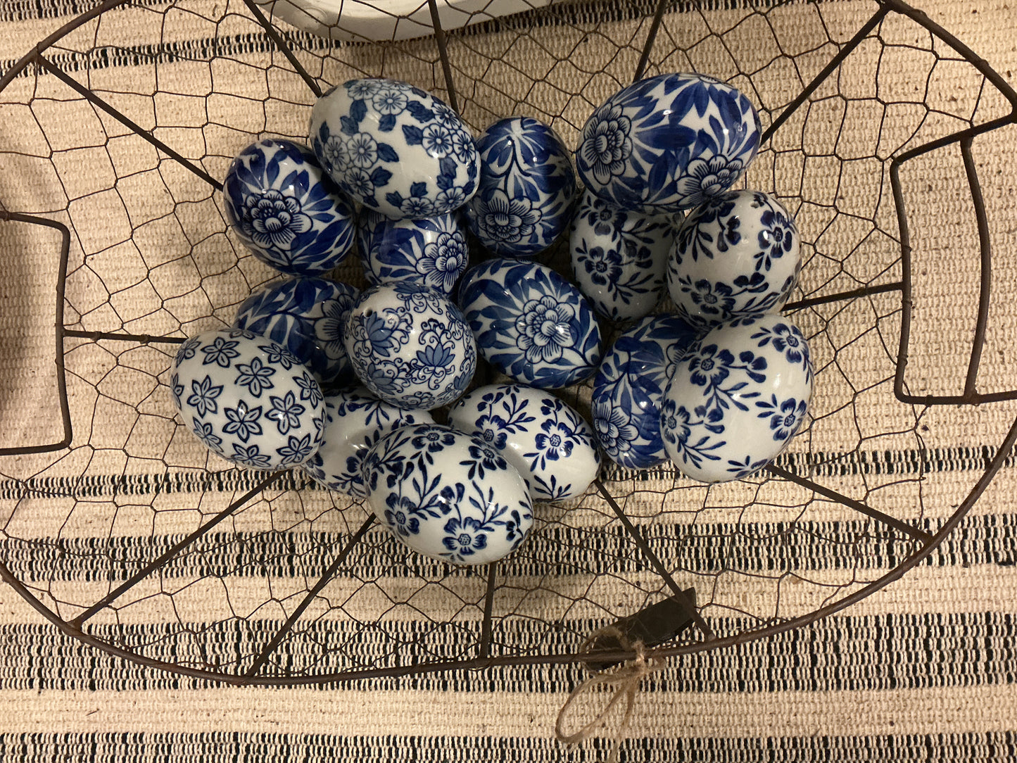 Blue and white large eggs