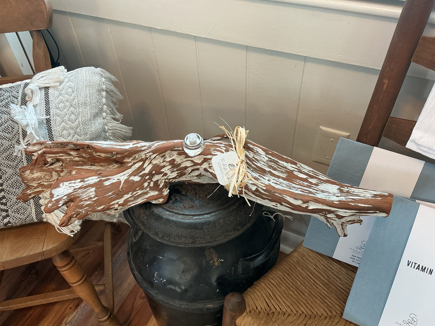 Driftwood one candle centerpiece