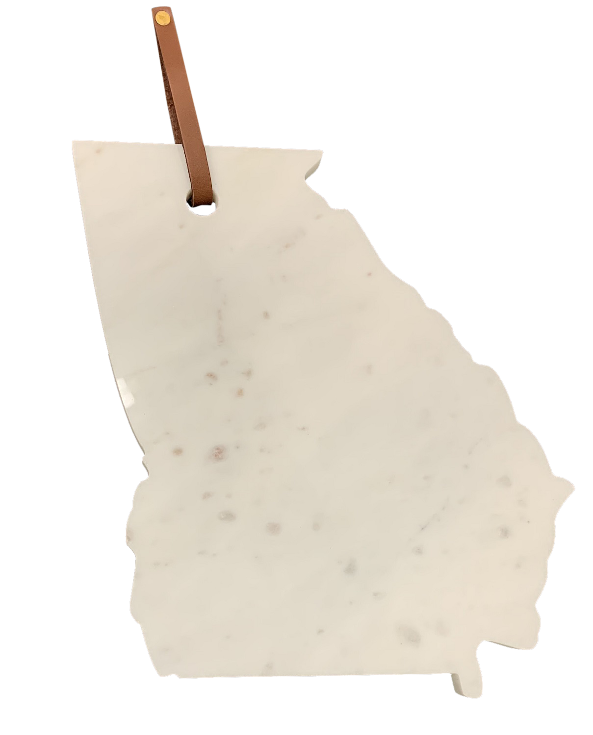 Lg Polished Marble "Georgia" Cutting Board w/Leather belt