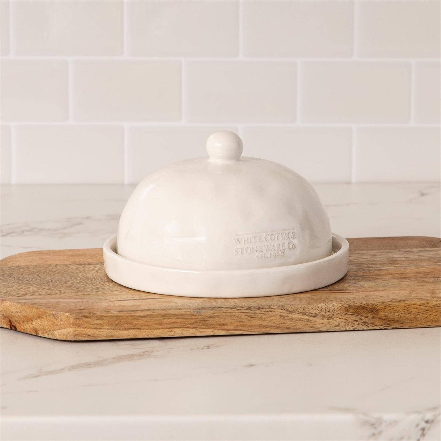 White Cottage Mini Butter Dish (PC)