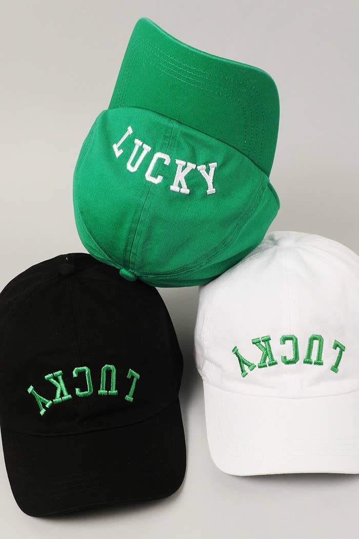LUCKY Upside Down Embroidery Baseball Cap