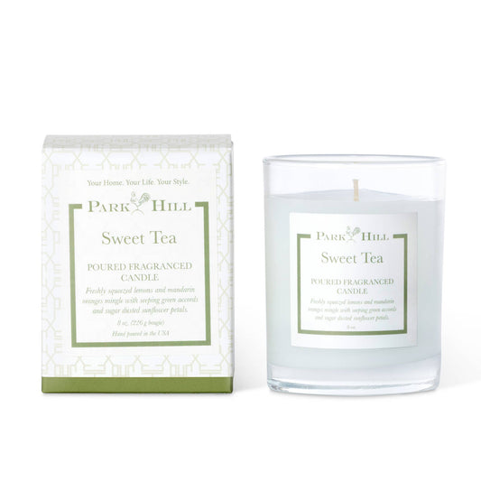 Park Hill Collection Sweet Tea Boxed Poured Glass Candle