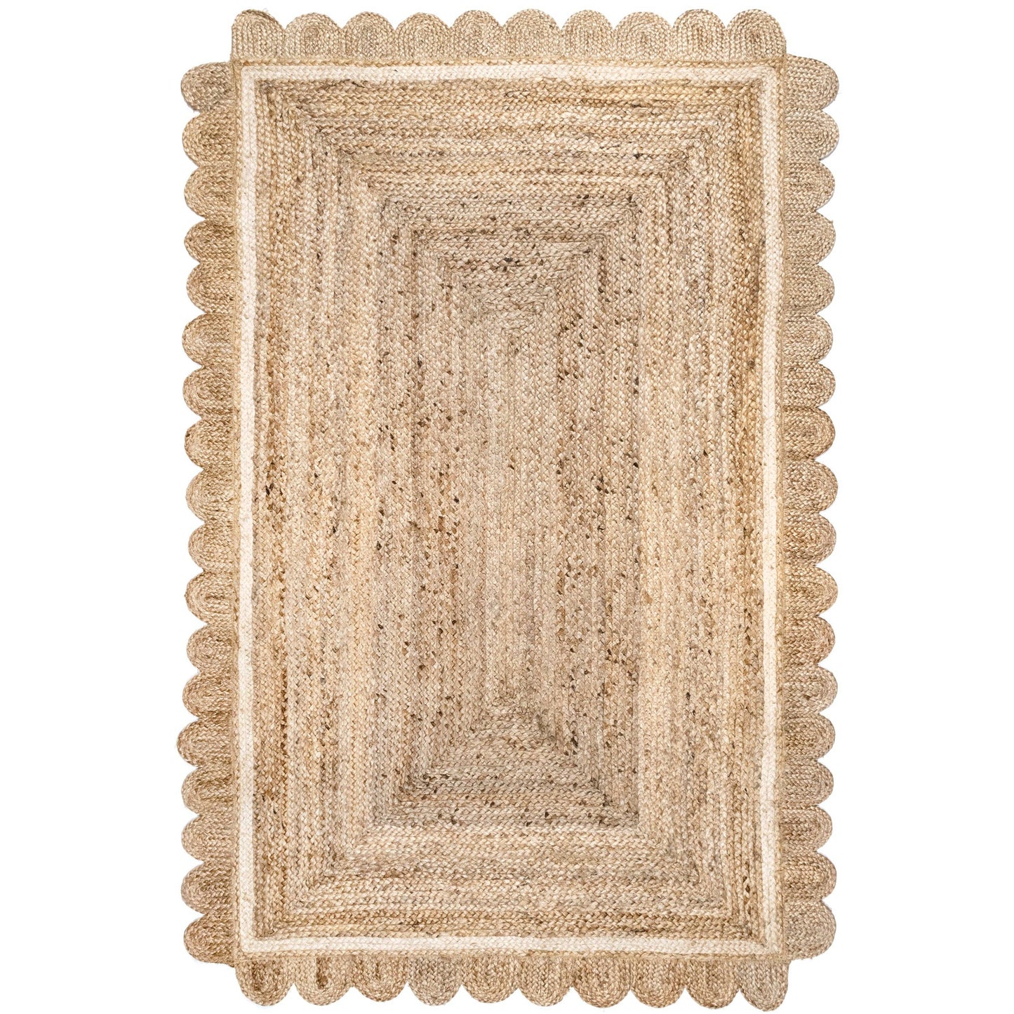 Tera Petals Braided Jute Area Rug