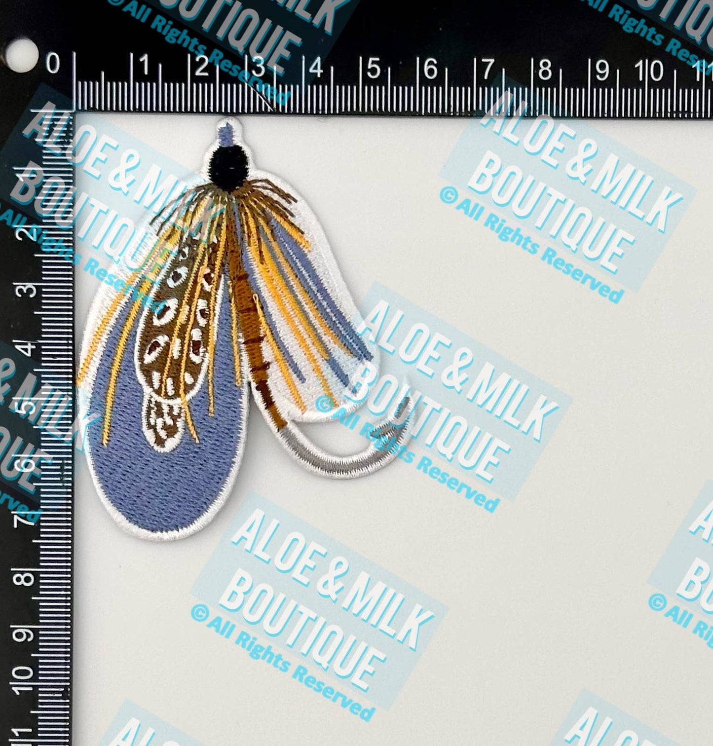 Fly Fish Feather, fishing patch, fly fishing, mens patch