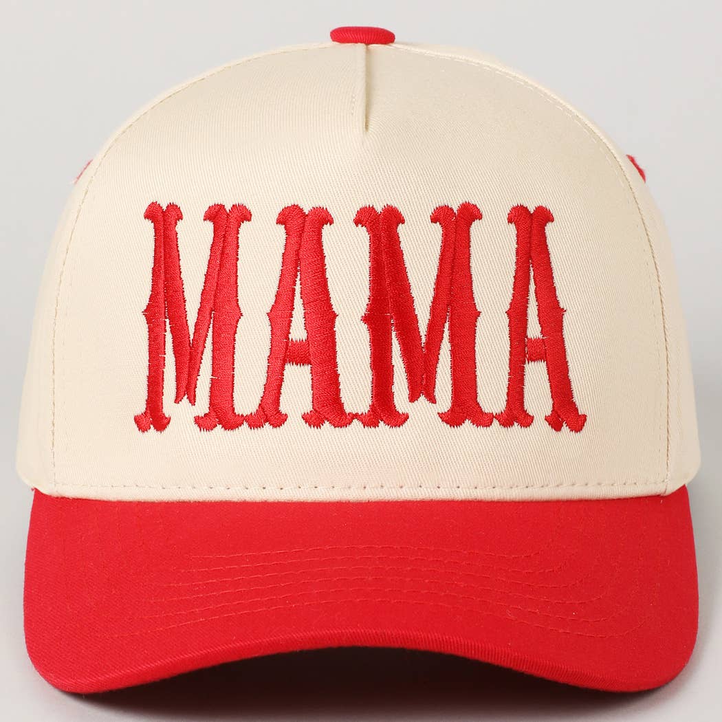 MAMA Typographic Design Embroidery Baseball Cap