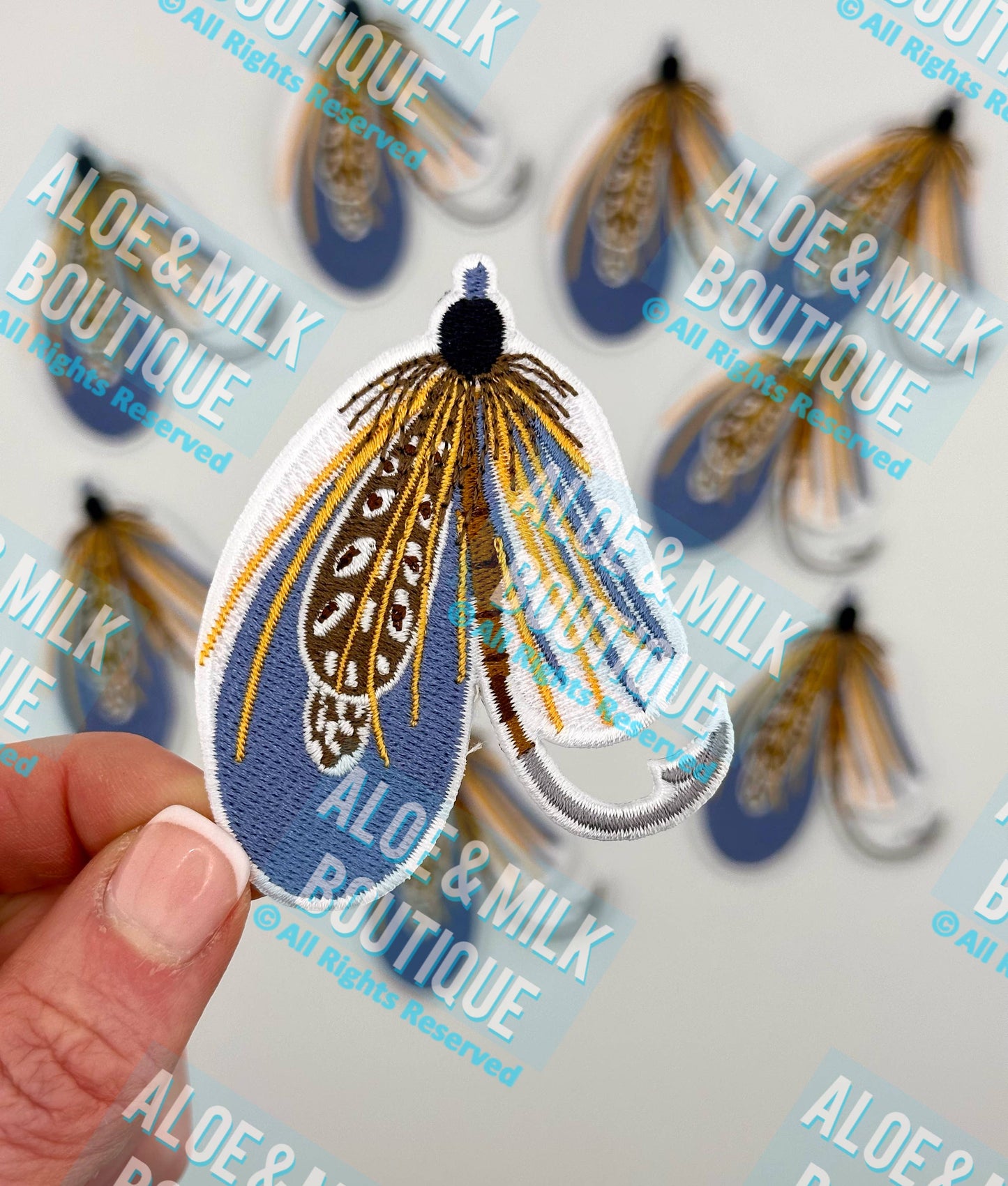 Fly Fish Feather, fishing patch, fly fishing, mens patch