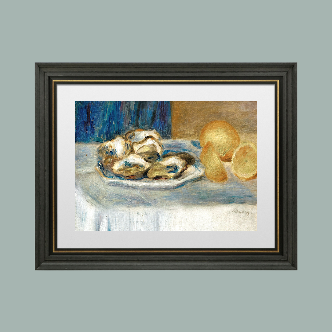 Still Life with Oysters and Lemons Antique Art Print