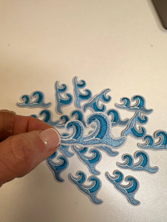 Waves patch, ocean patch, water patch, hat patch, summertime