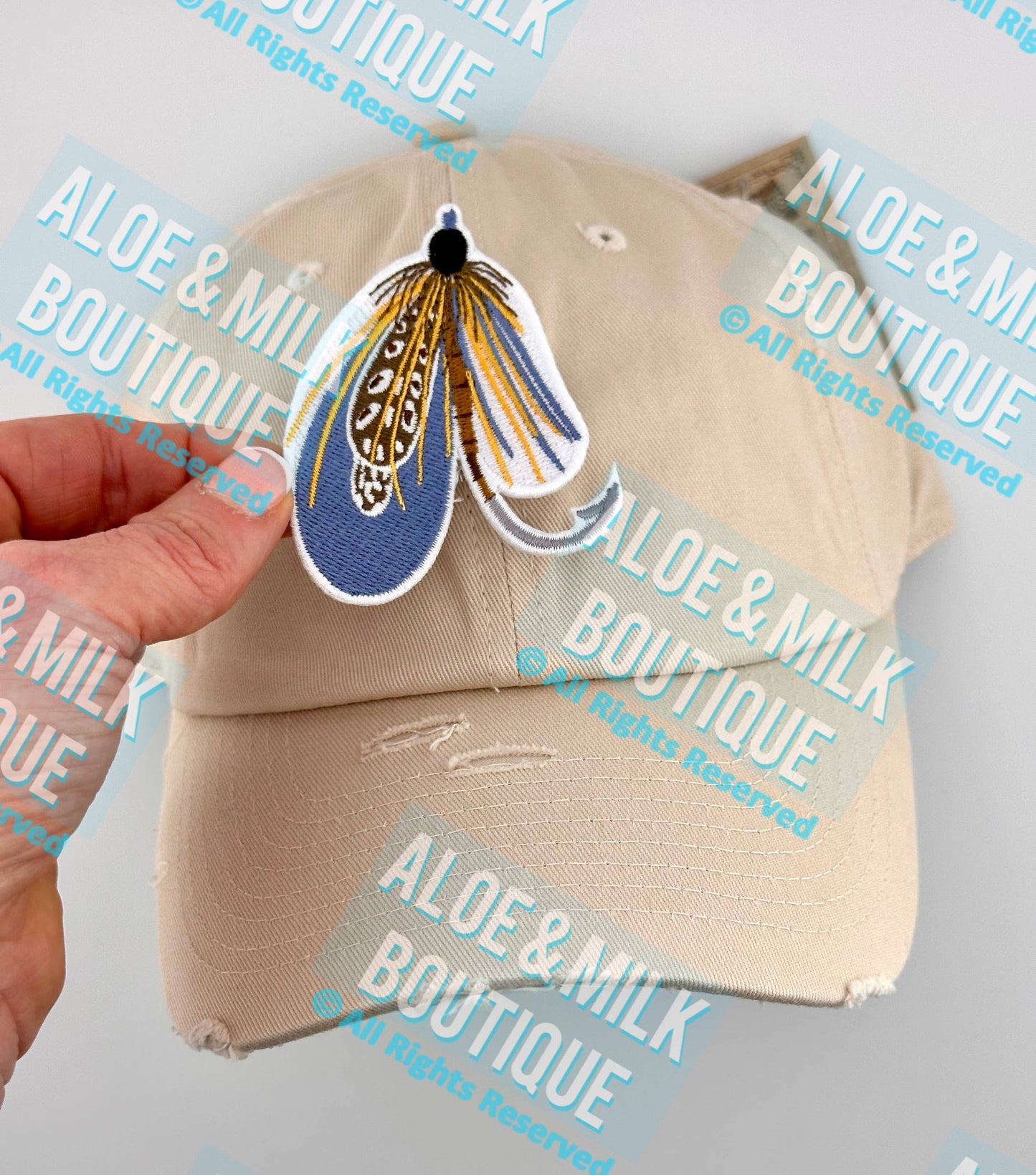 Fly Fish Feather, fishing patch, fly fishing, mens patch