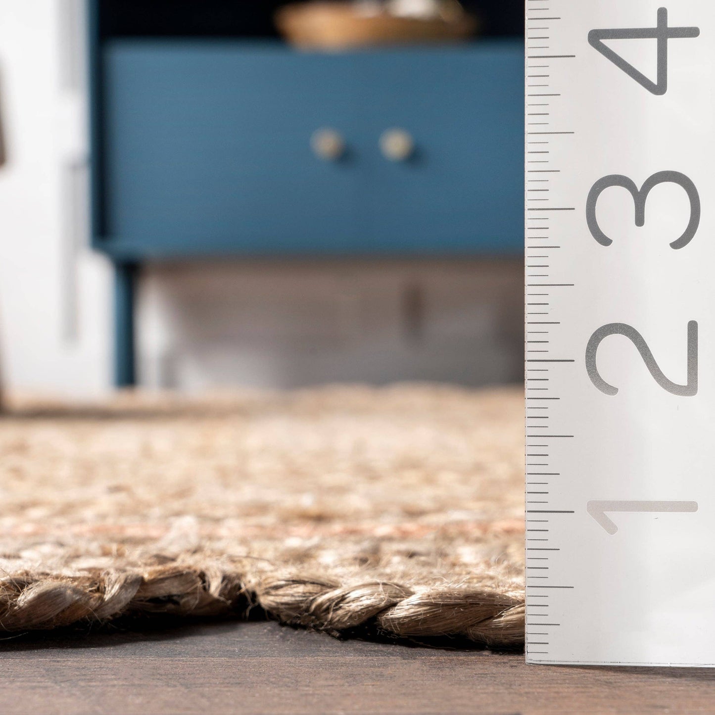 Tera Petals Braided Jute Area Rug