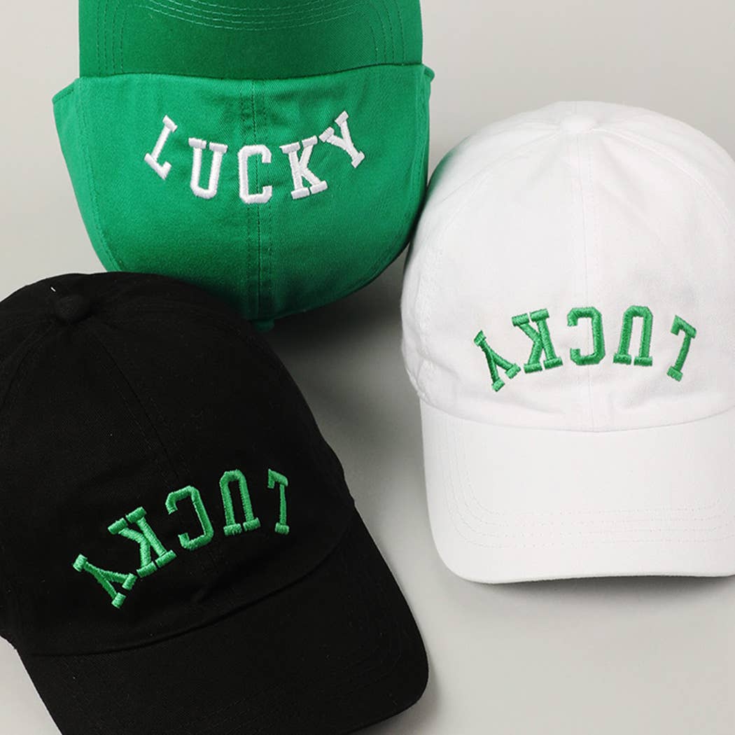 LUCKY Upside Down Embroidery Baseball Cap