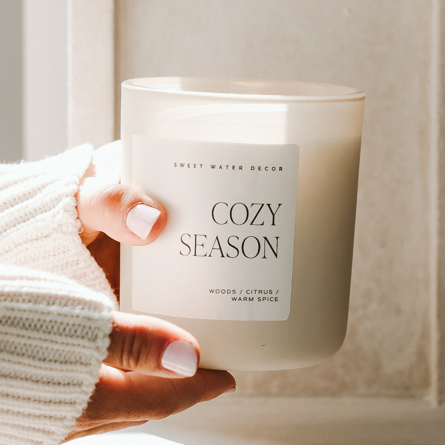 Cozy Season 15 oz Soy Candle, Matte Jar - Fall Home Decor