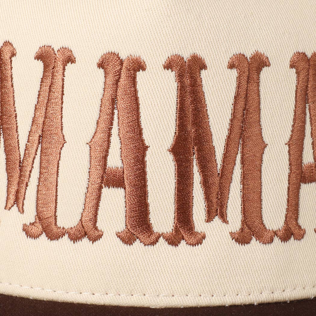 MAMA Typographic Design Embroidery Baseball Cap