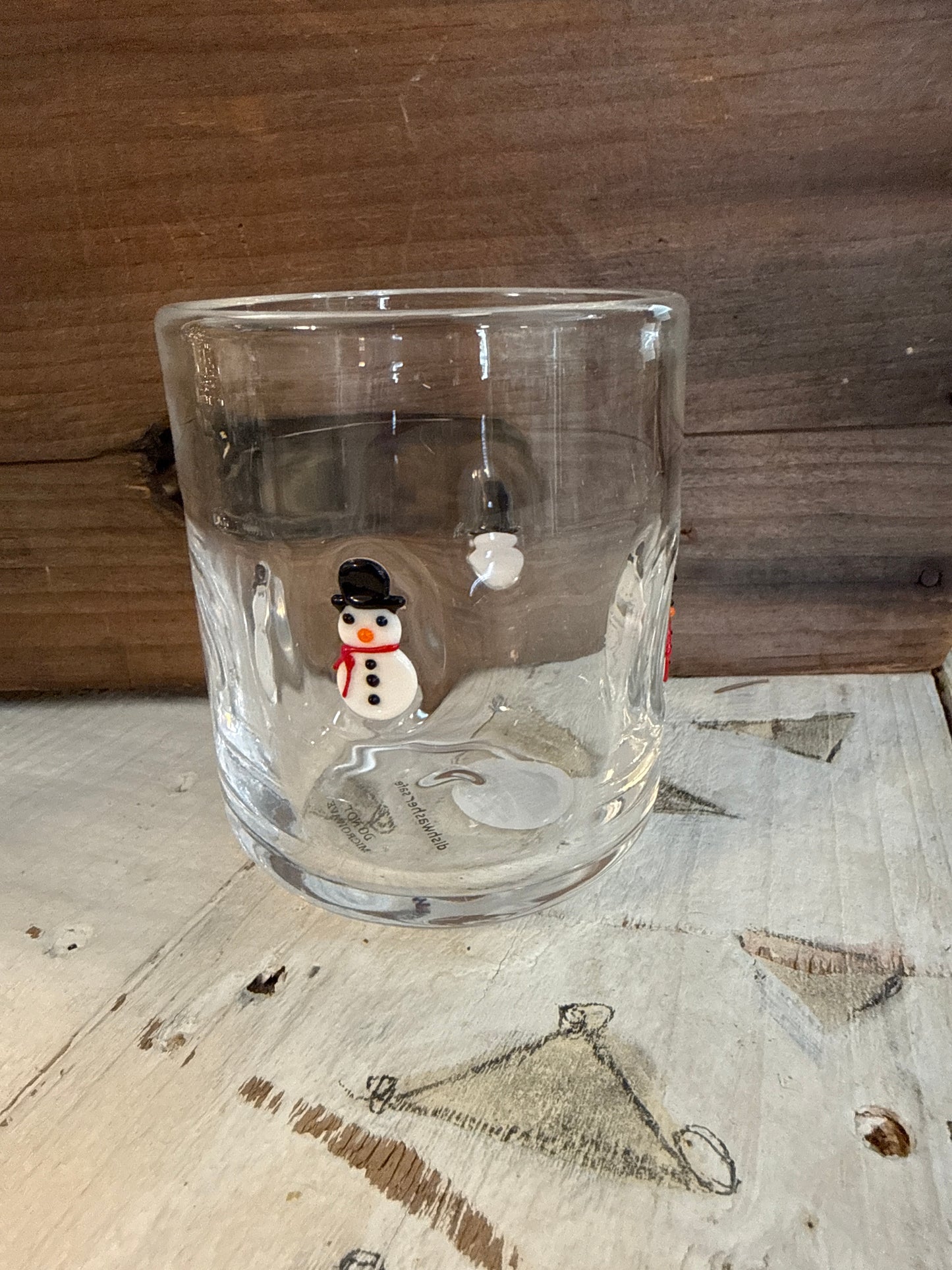 Holiday drinking glass