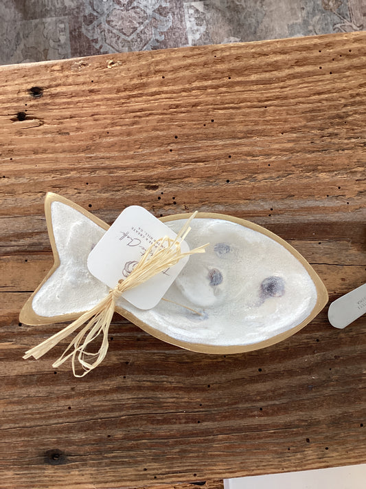 Fish shell trinket dish