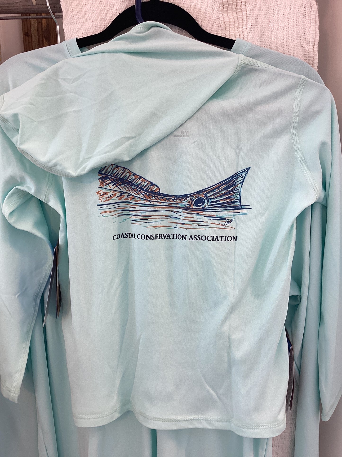 Youth redfish hoodie green
