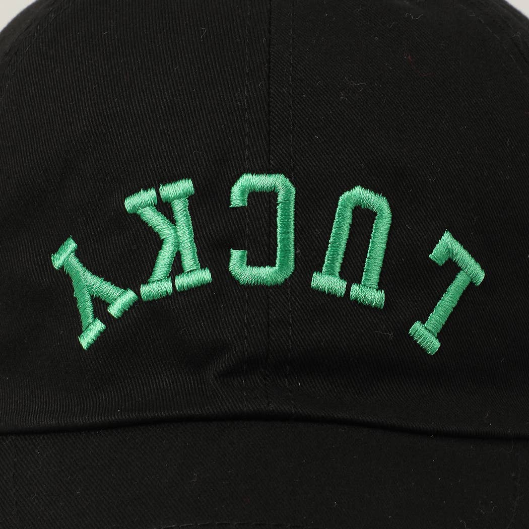 LUCKY Upside Down Embroidery Baseball Cap