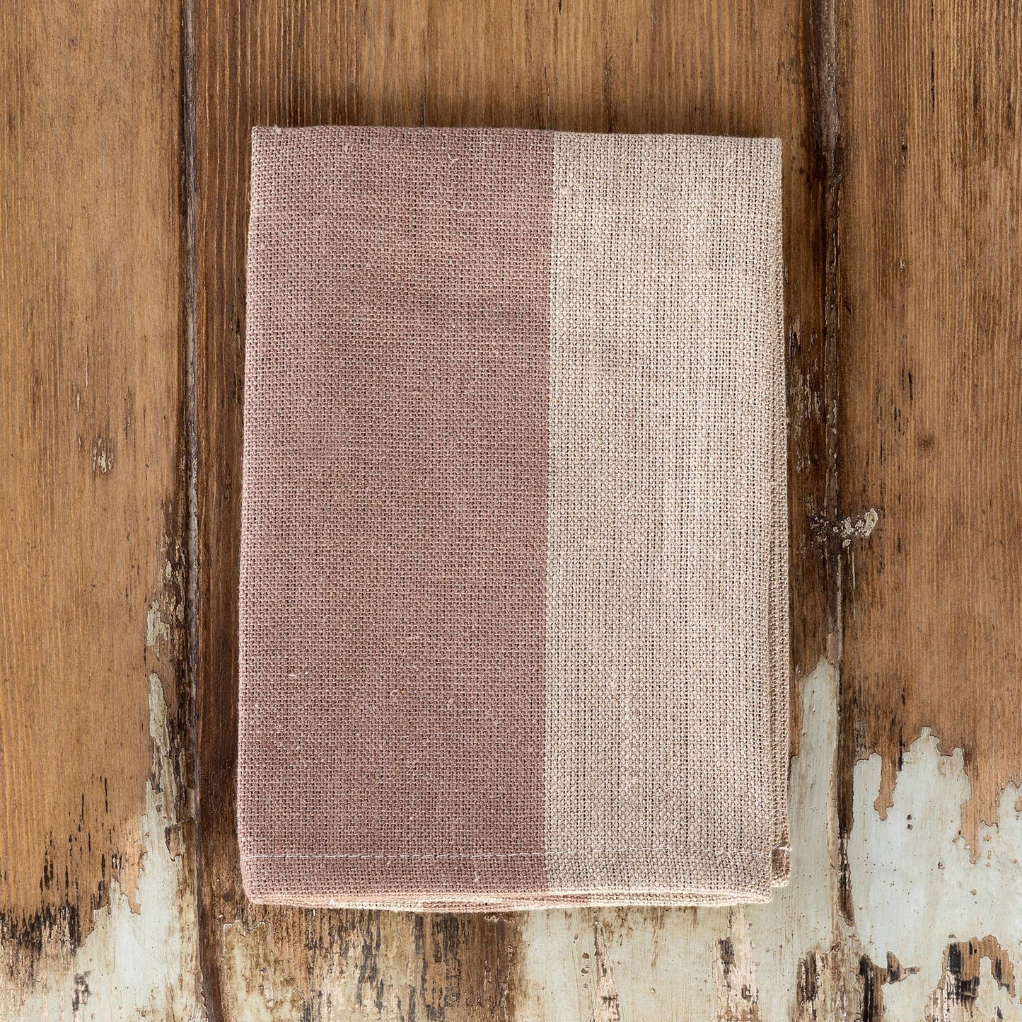 Dusty Rose Striped Woven Linen Cloth Napkin