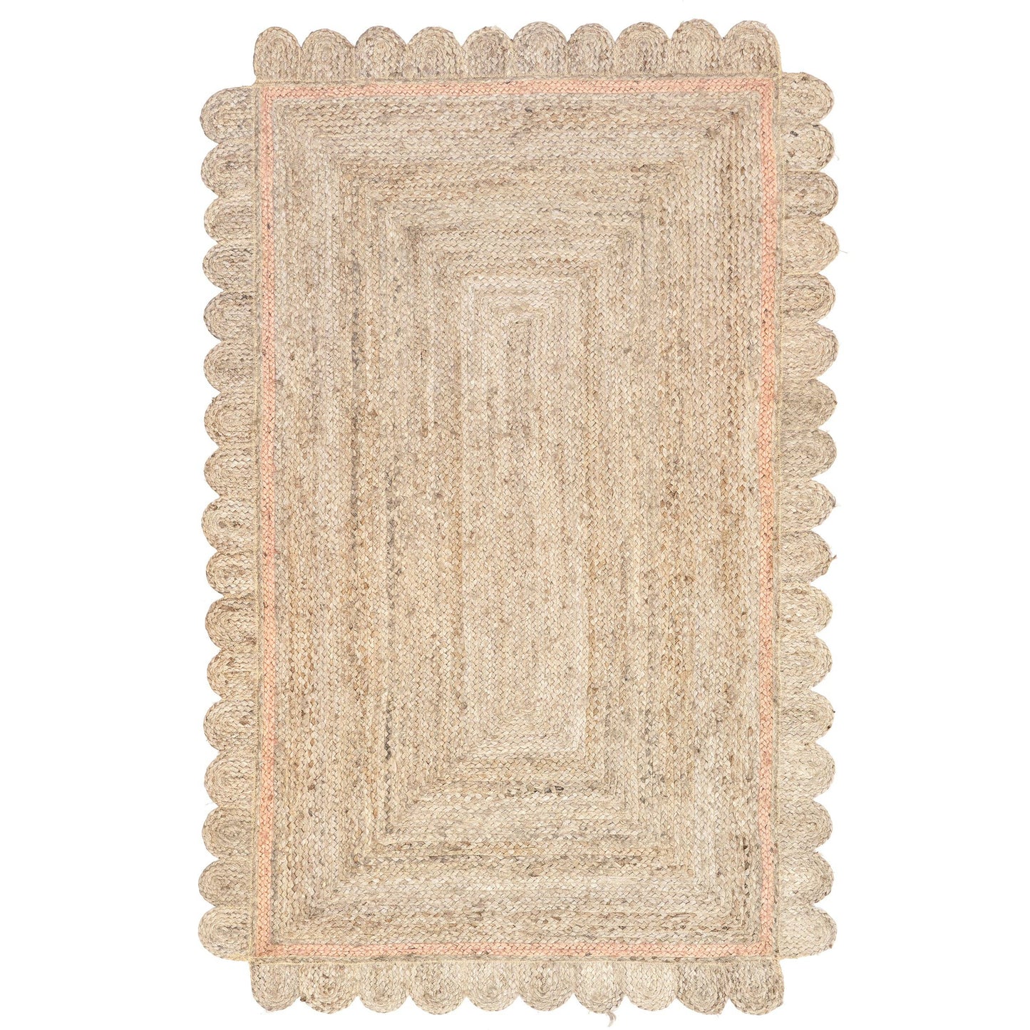 Tera Petals Braided Jute Area Rug