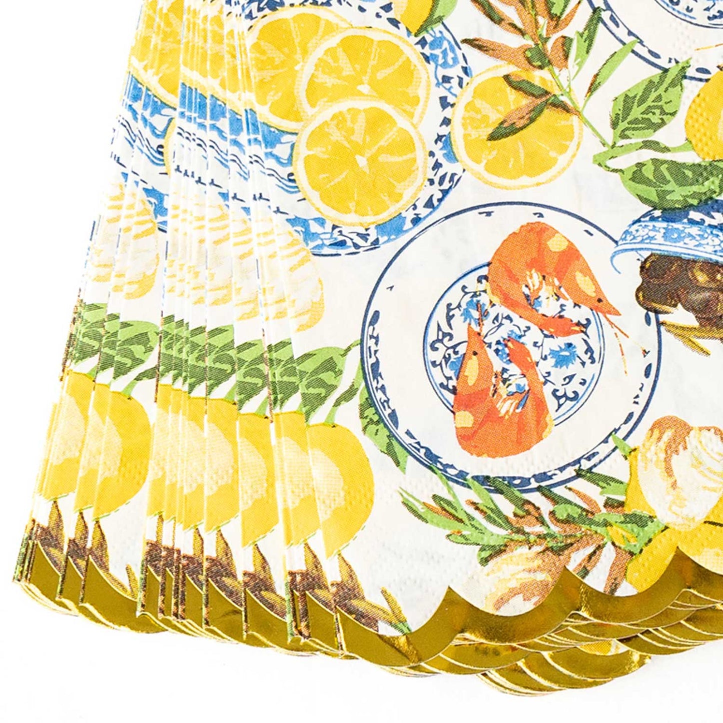 Lemon Santorini Paper Guest Towel Packs