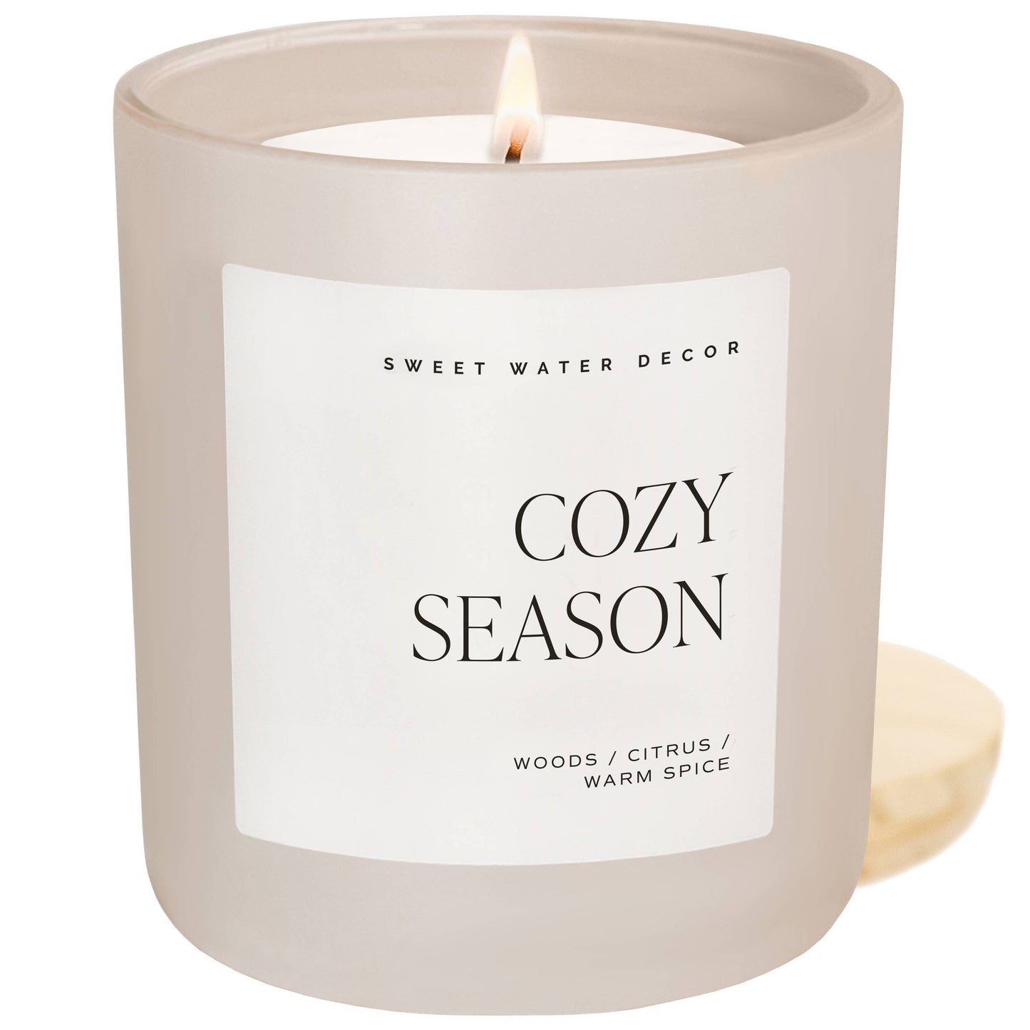 Cozy Season 15 oz Soy Candle, Matte Jar - Fall Home Decor