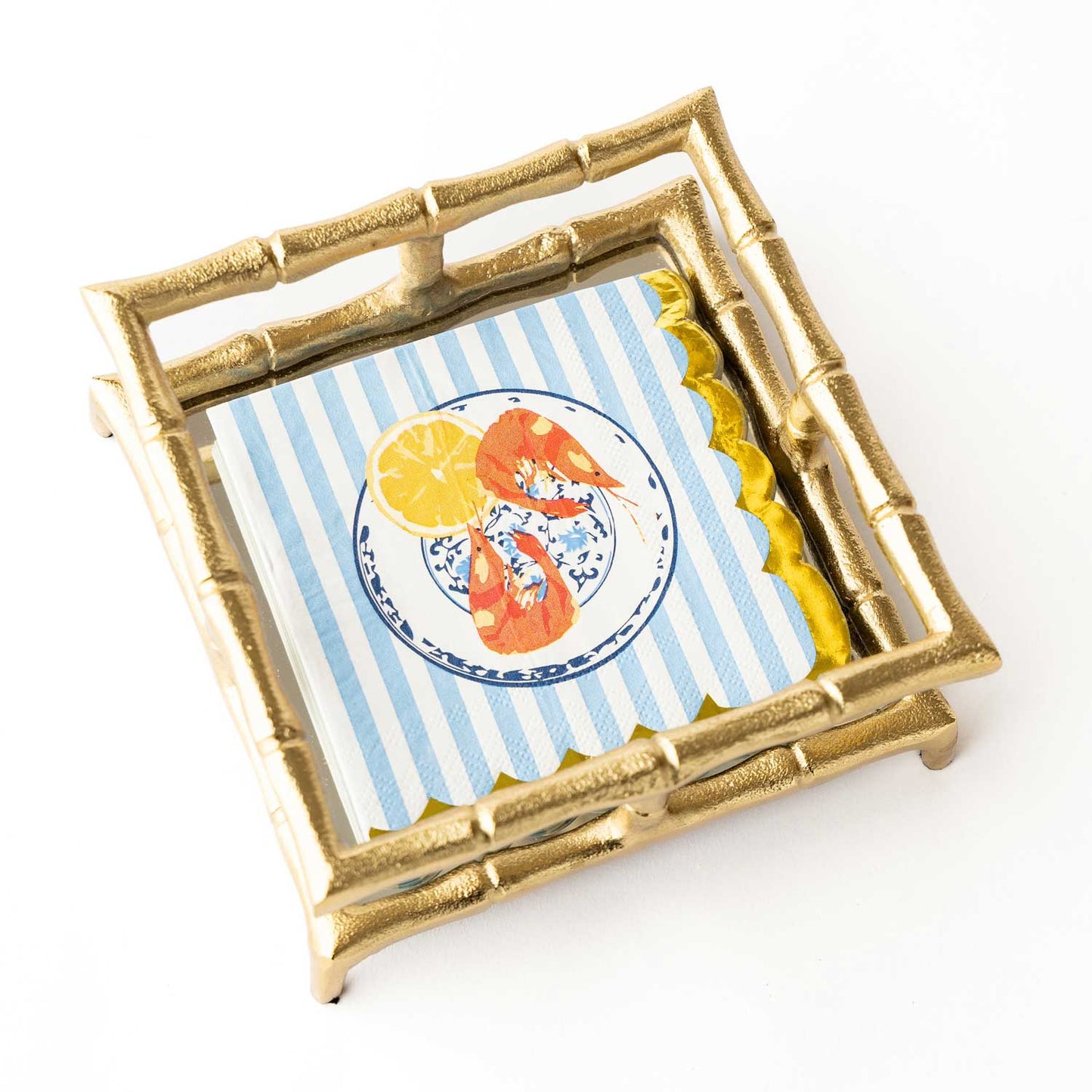 Lemon Santorini Paper Beverage Napkin Packs