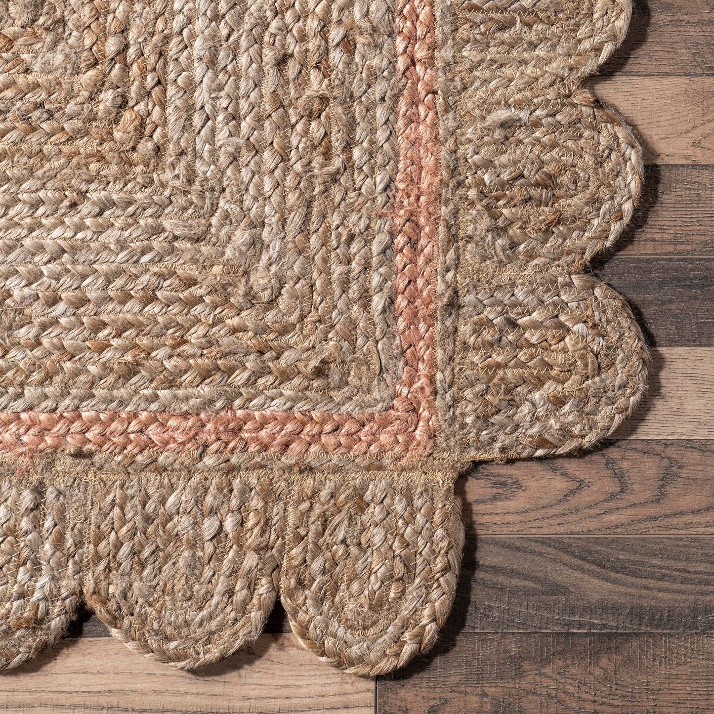Tera Petals Braided Jute Area Rug